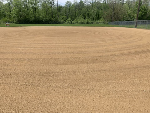 infield mix grading and dragging finished